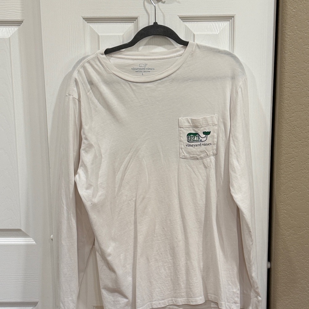 Vineyard Vines Men's Classic White Long Sleeve Tee Size Large